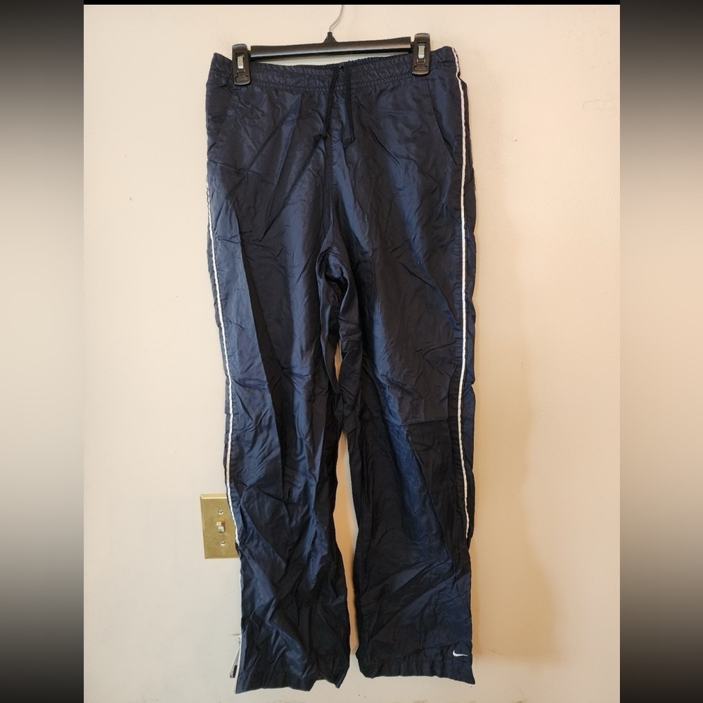 Y2k Nike womens navy blue windbreaker pants size womens medium